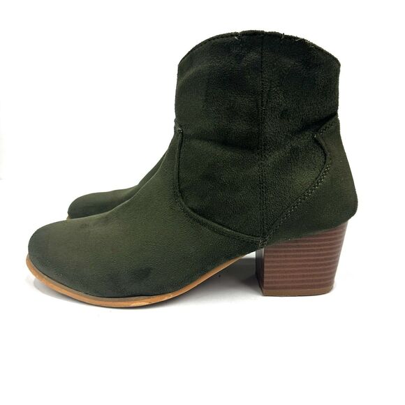 Modern Rush Womens Faux Suede Heel Ankle Booties Sz 8.5 - Picture 2 of 11